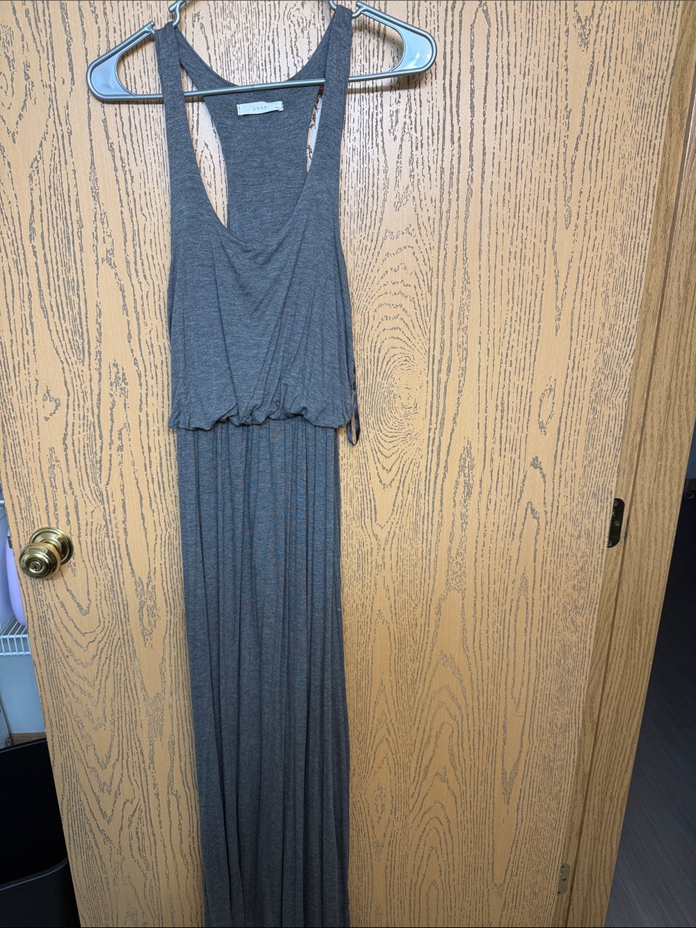 Lush Grey Racerback Maxi Dress